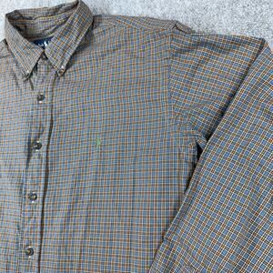 Polo Ralph Lauren Classic Fit Shirt Mens XL Gingham Plaid Button Down Cotton